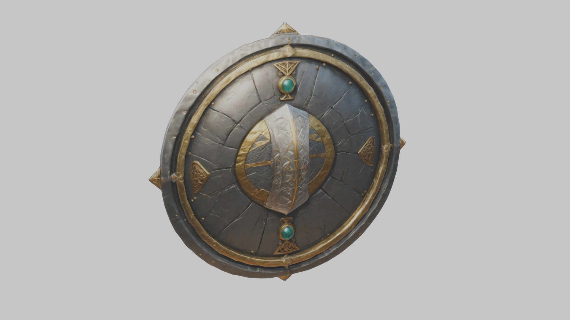 shield lowpoly stylized Low-poly 3D model_1
