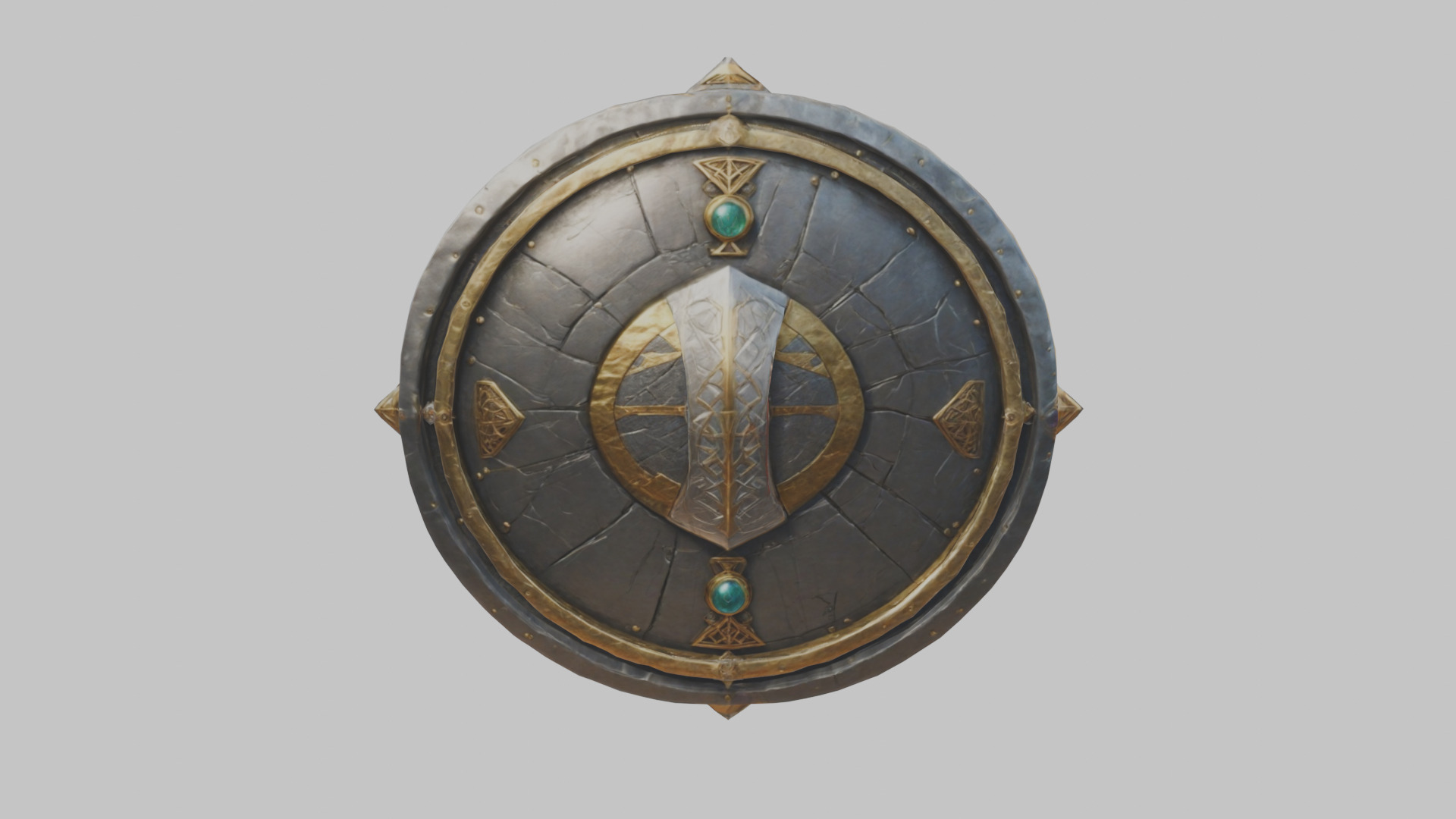 shield lowpoly stylized Low-poly 3D model_15