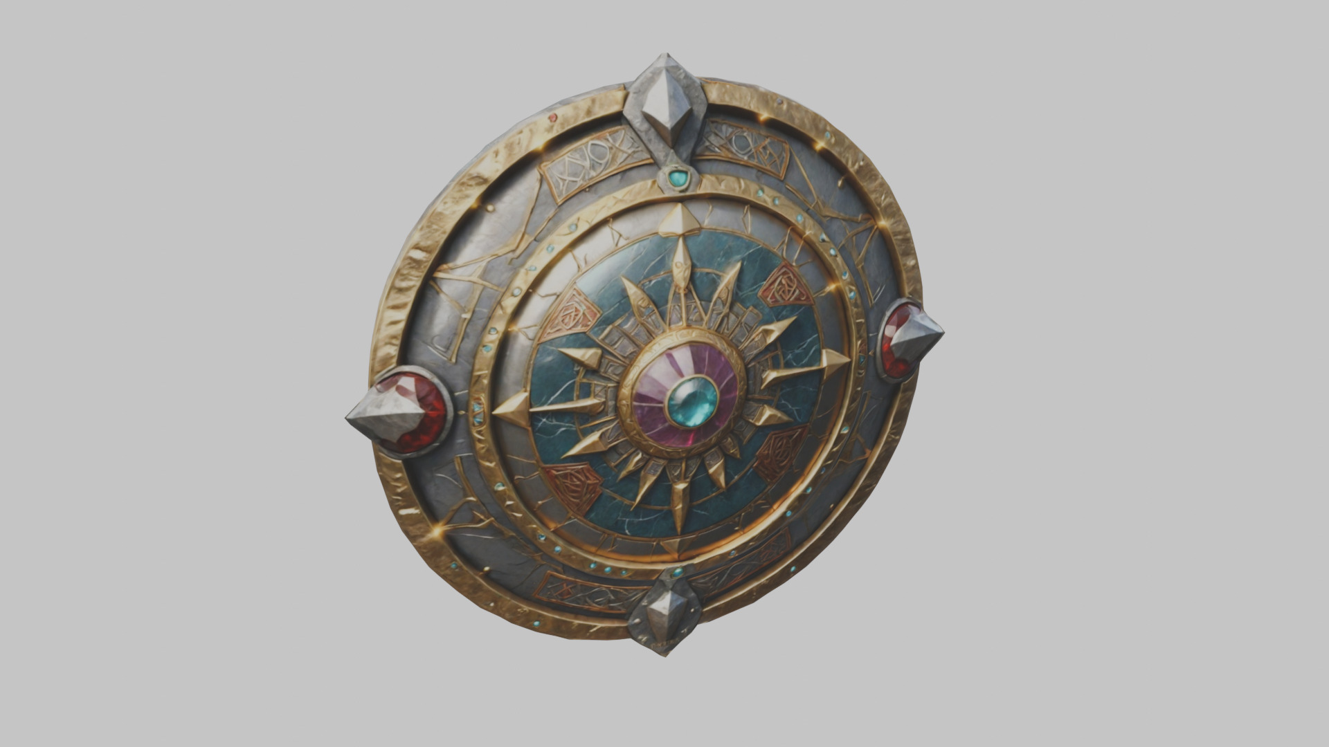 shield lowpoly stylized Low-poly 3D model_8