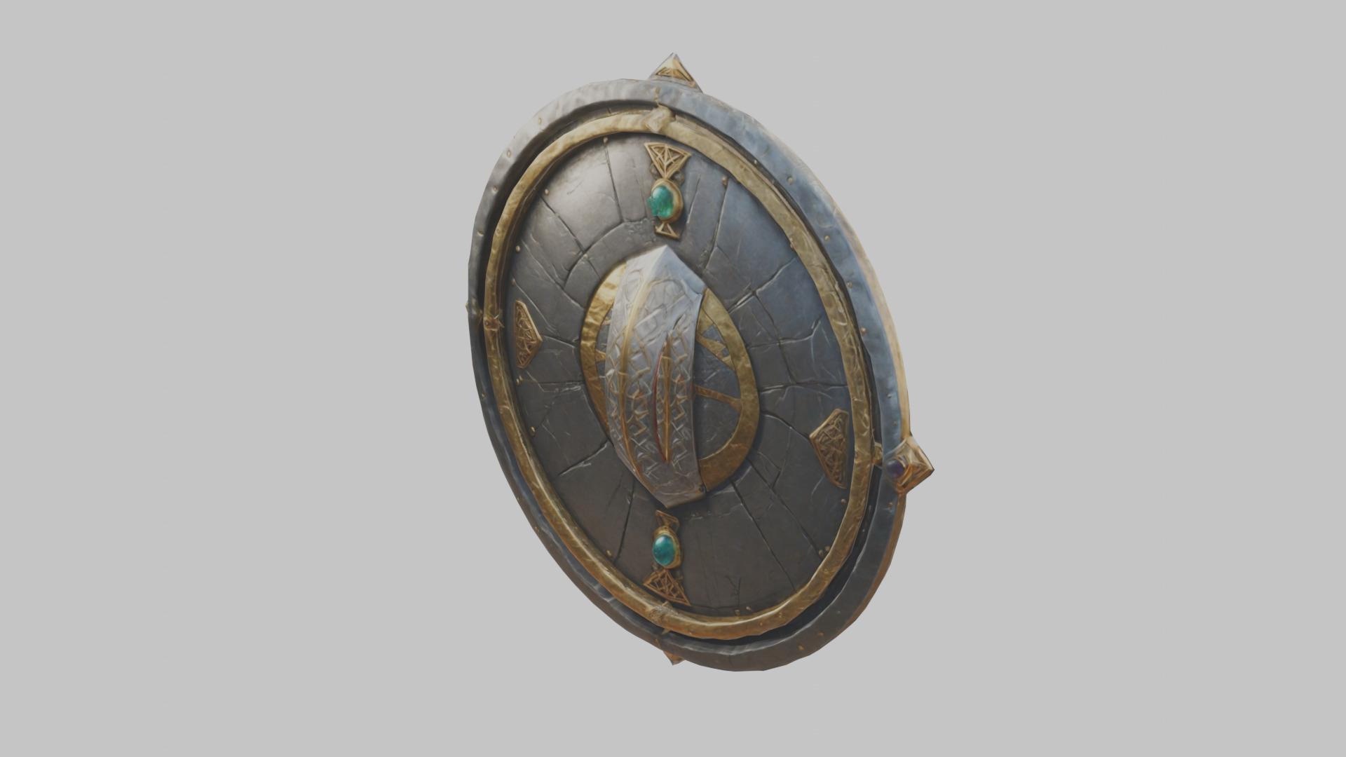 shield lowpoly stylized Low-poly 3D model_13