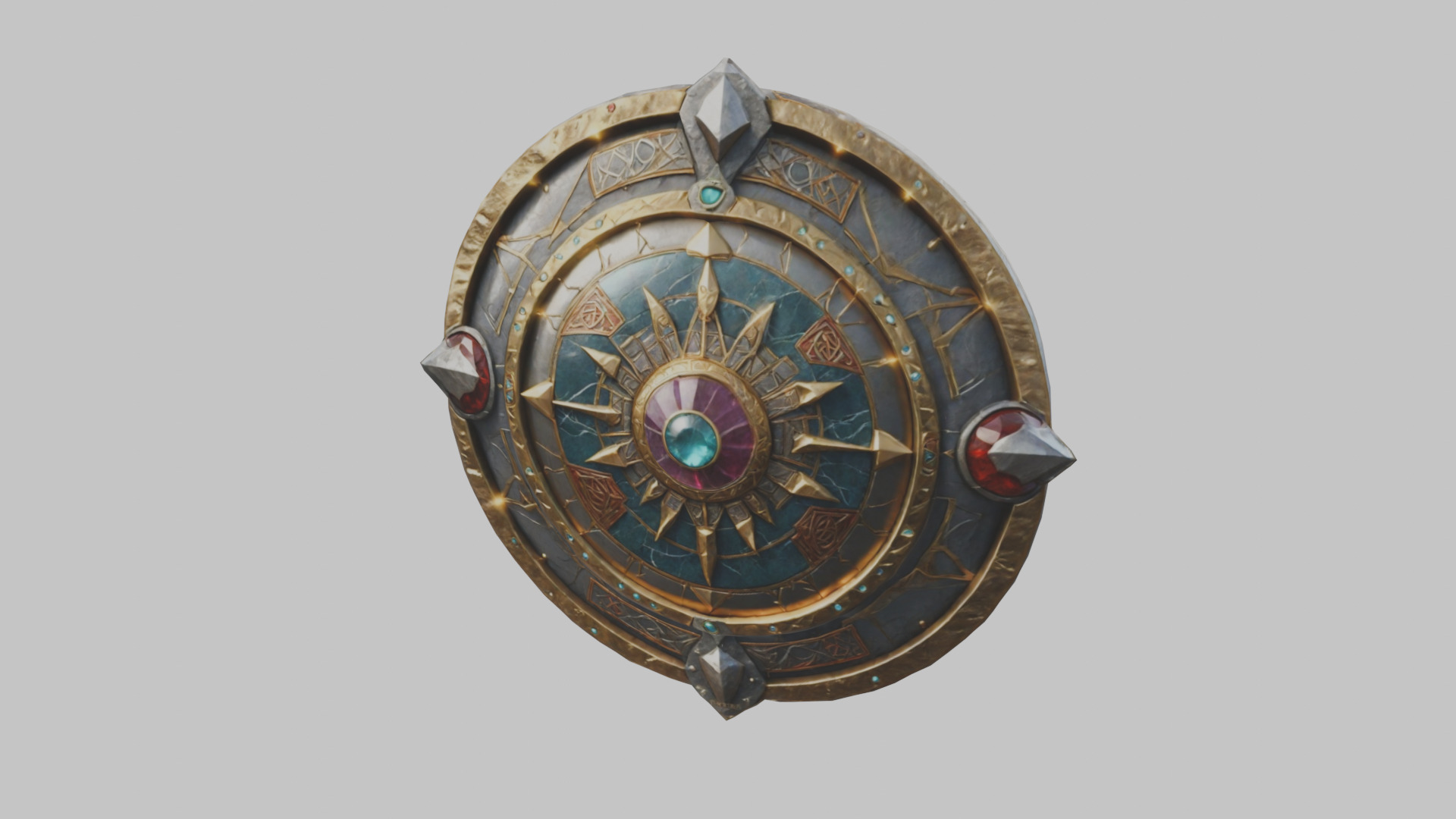 shield lowpoly stylized Low-poly 3D model_7