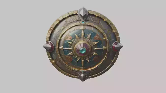 shield lowpoly stylized