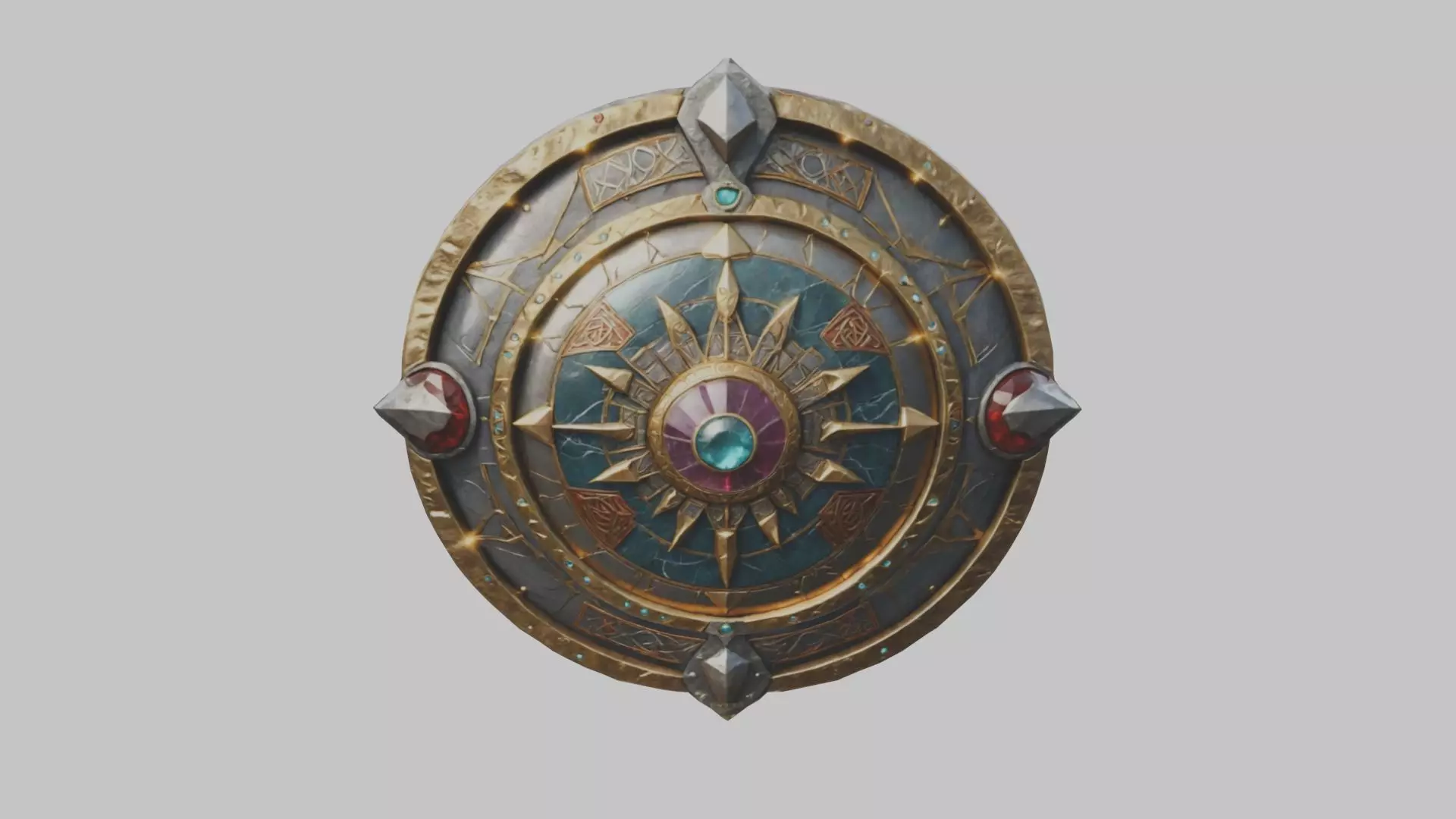 shield lowpoly stylized Low-poly 3D model_0