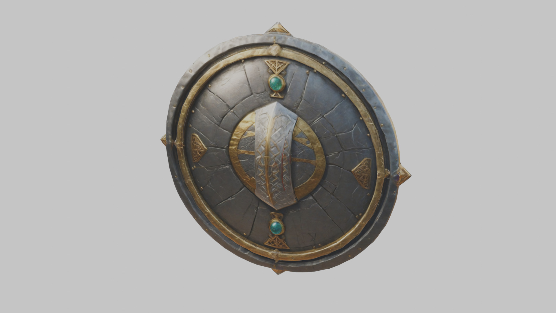 shield lowpoly stylized Low-poly 3D model_14