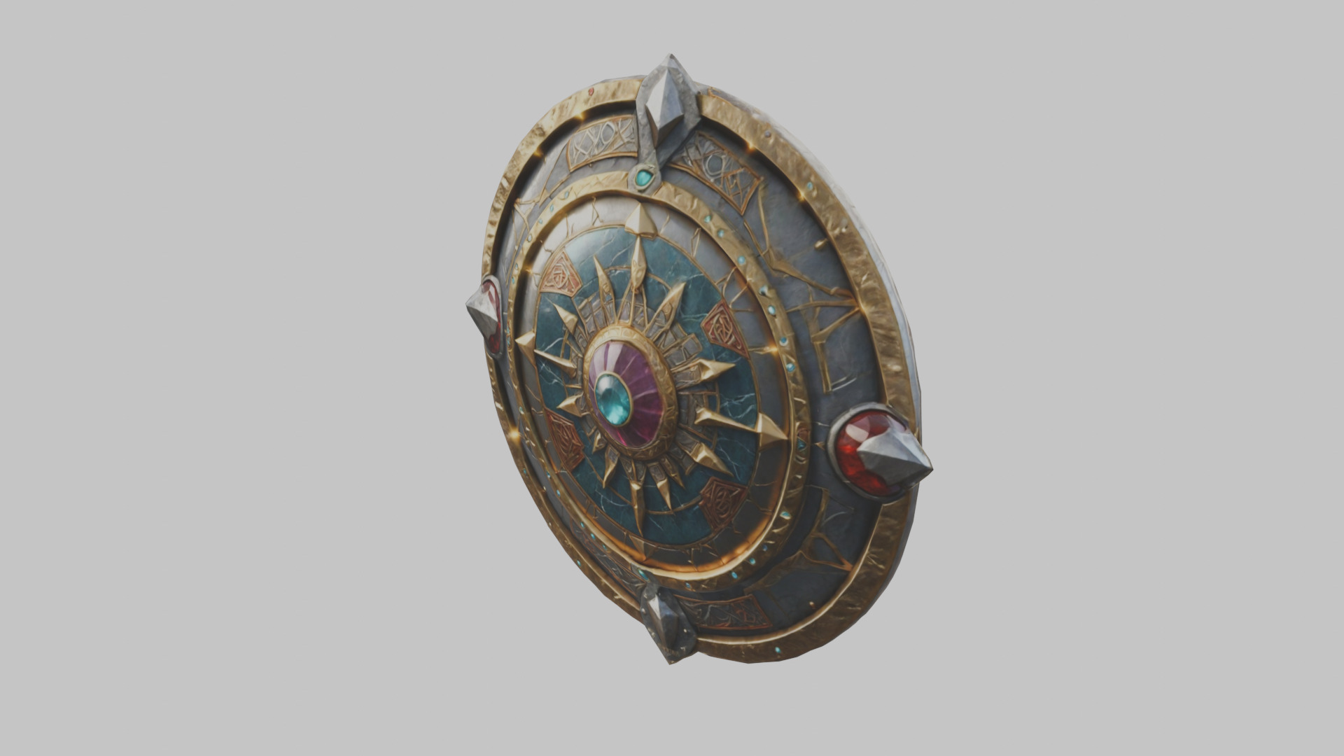 shield lowpoly stylized Low-poly 3D model_6