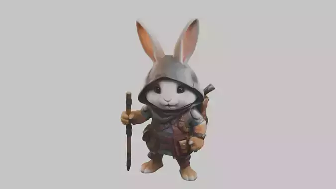 Fantasy Adventurer Rabbit Character