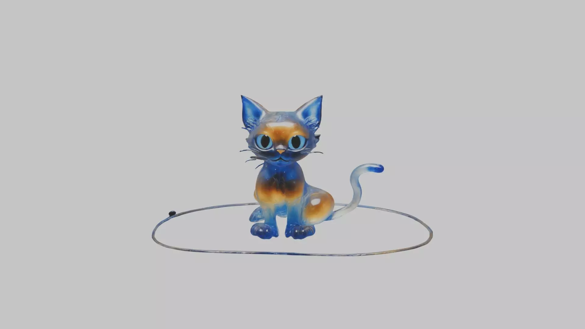 Liquid Cat Low-poly 3D model