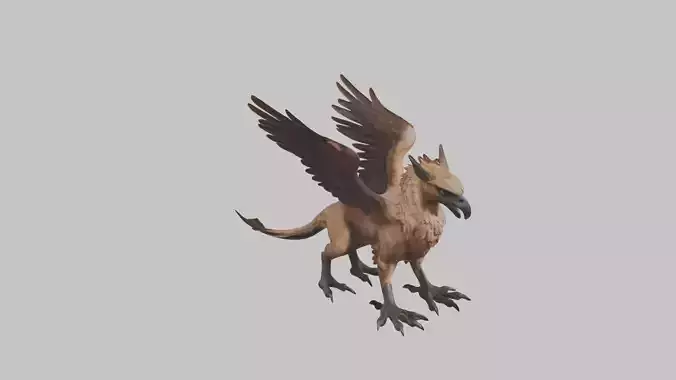 Fantasy Griffin Character Low-poly 3D model
