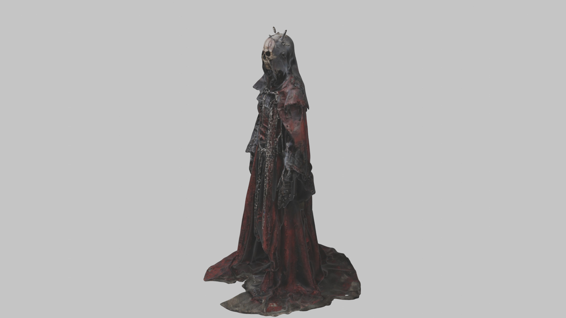 Dark Fantasy Skeleton Character Low-poly 3D model_5