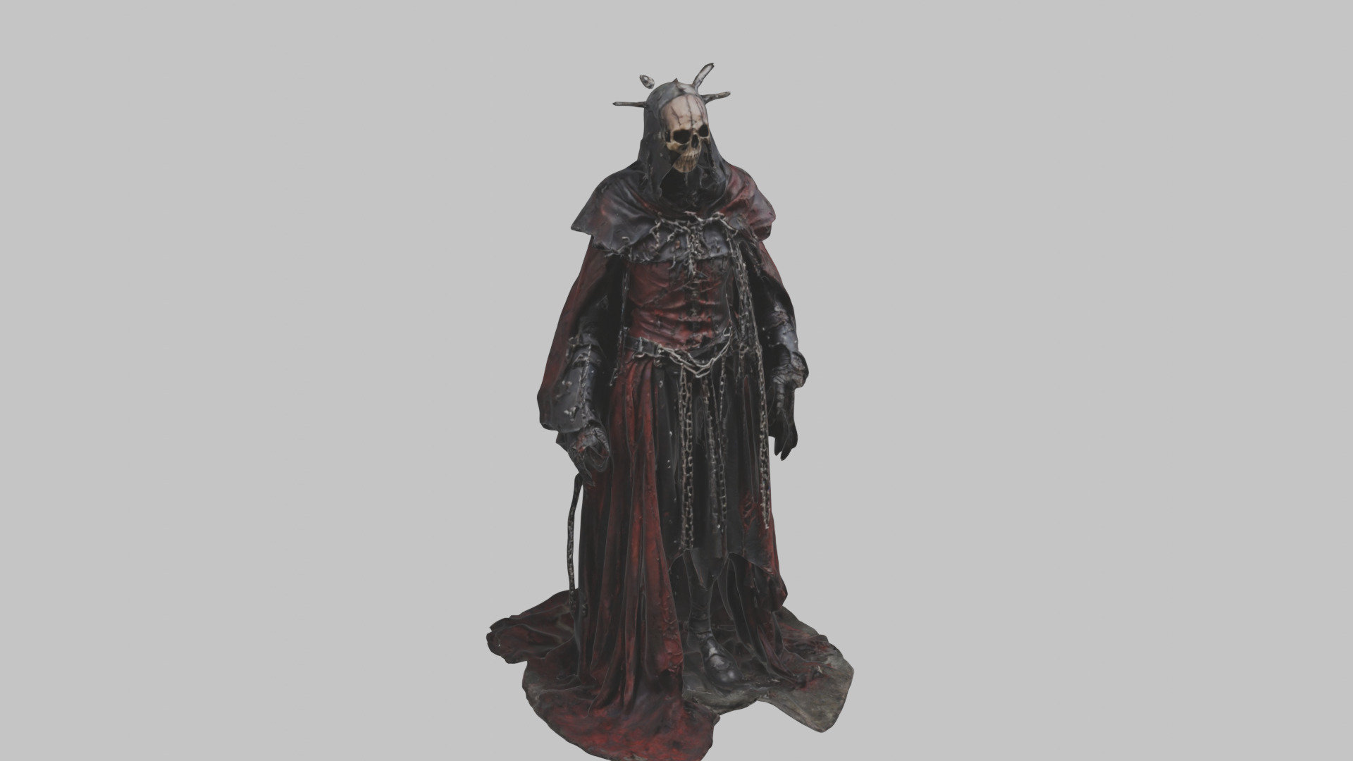 Dark Fantasy Skeleton Character Low-poly 3D model_8