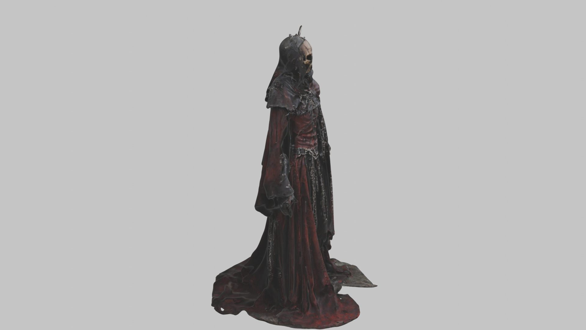 Dark Fantasy Skeleton Character Low-poly 3D model_10