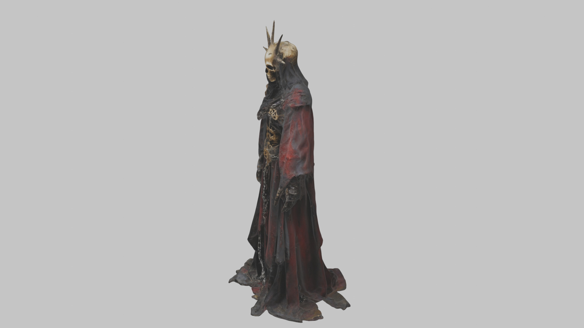 Dark Fantasy Skeleton Character Low-poly 3D model_5