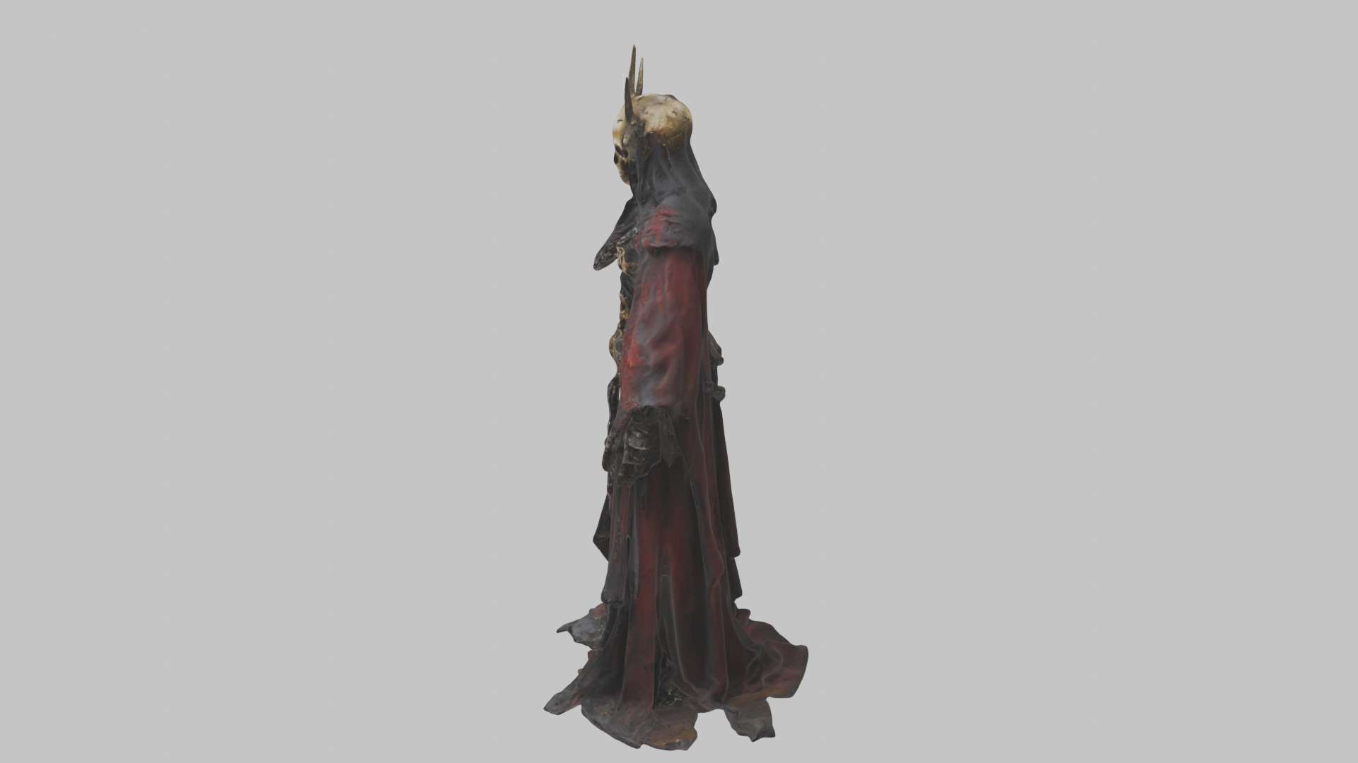 Dark Fantasy Skeleton Character Low-poly 3D model_4