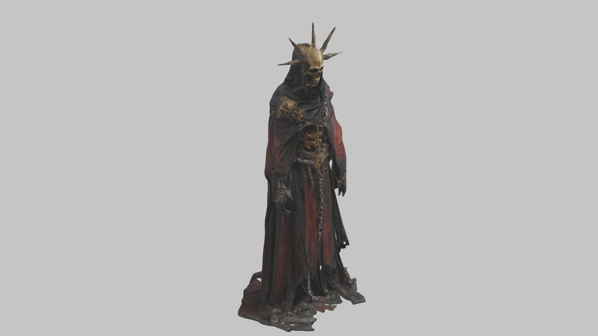 Dark Fantasy Skeleton Character Low-poly 3D model_9