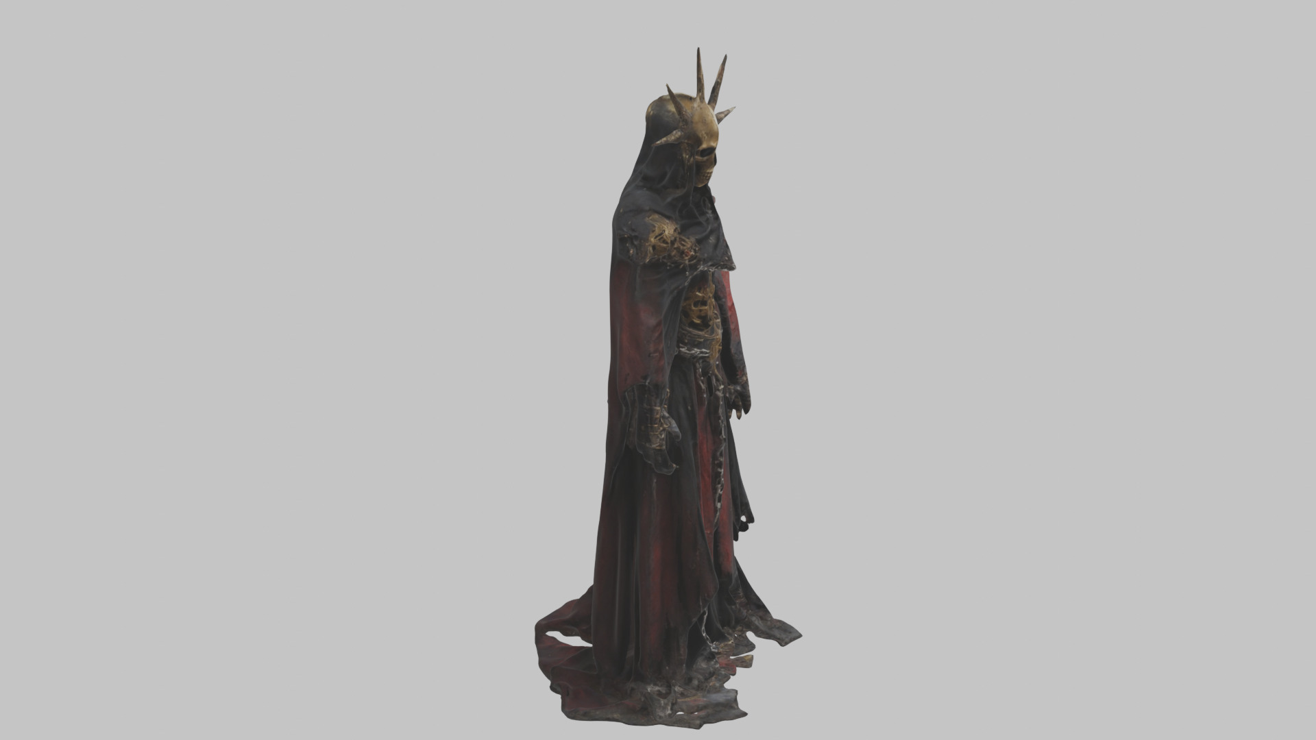Dark Fantasy Skeleton Character Low-poly 3D model_10
