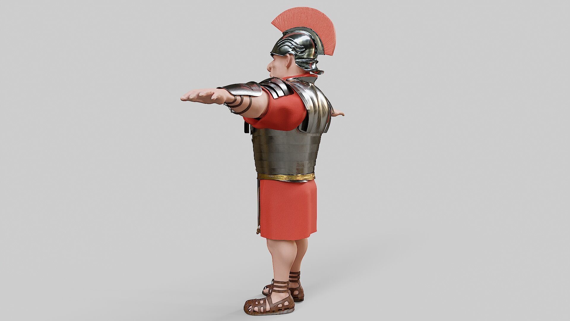 Roman Solider Stylized Character 3D model_7