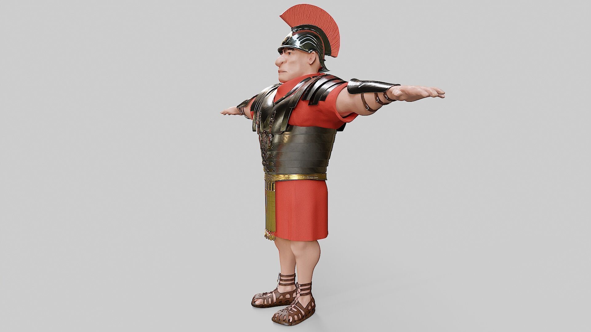 Roman Solider Stylized Character 3D model_8