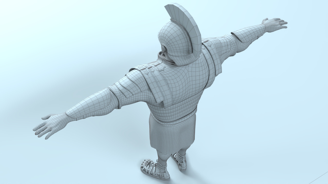 Roman Solider Stylized Character 3D model_24