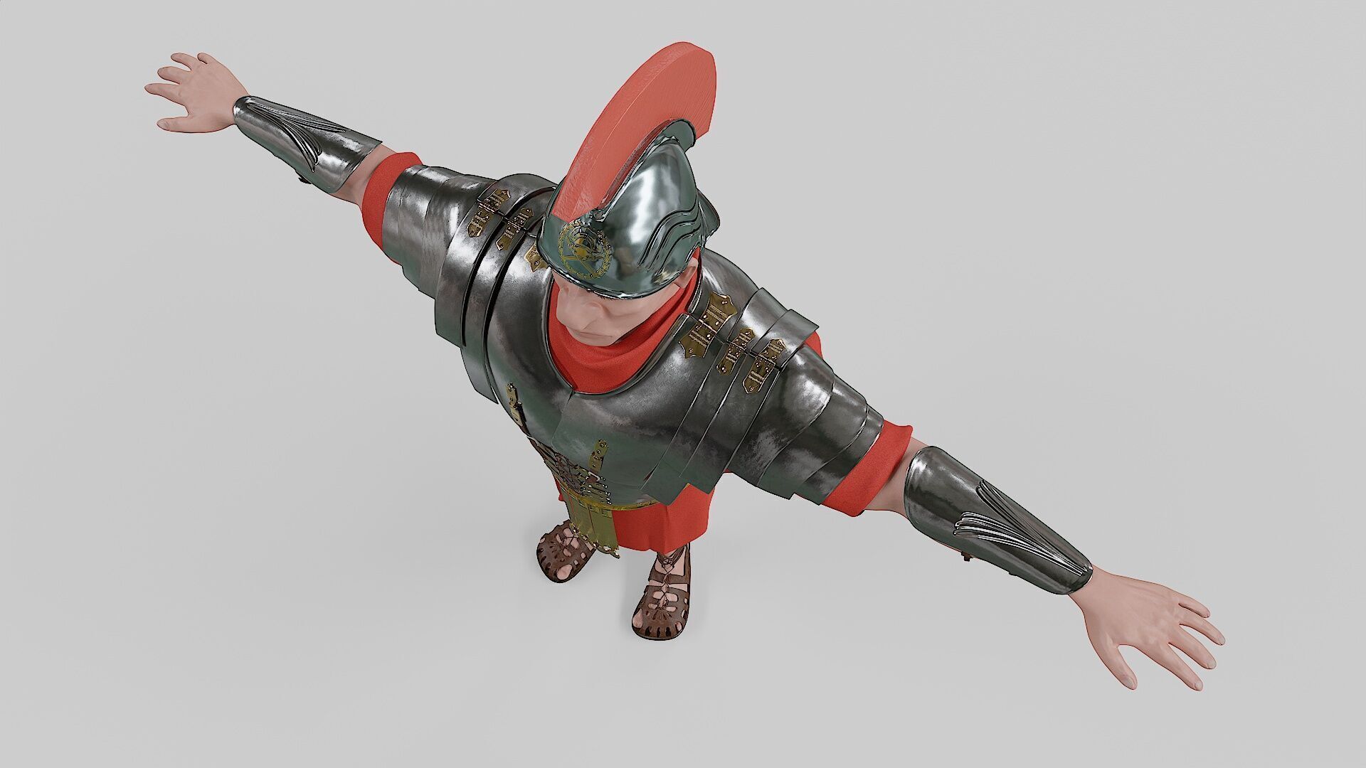 Roman Solider Stylized Character 3D model_9