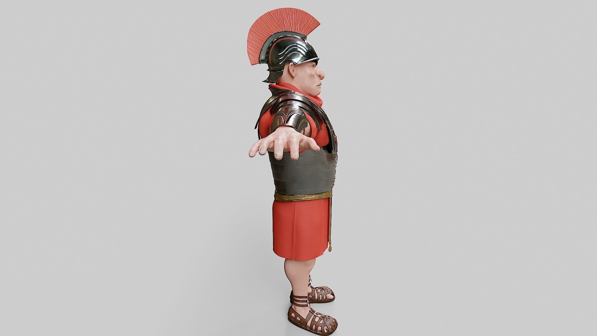 Roman Solider Stylized Character 3D model_3