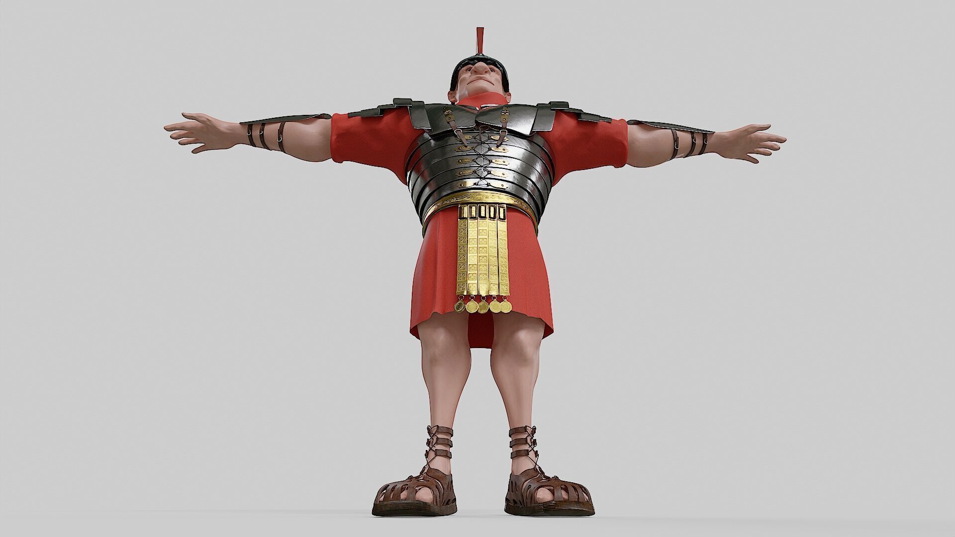 Roman Solider Stylized Character 3D model_10