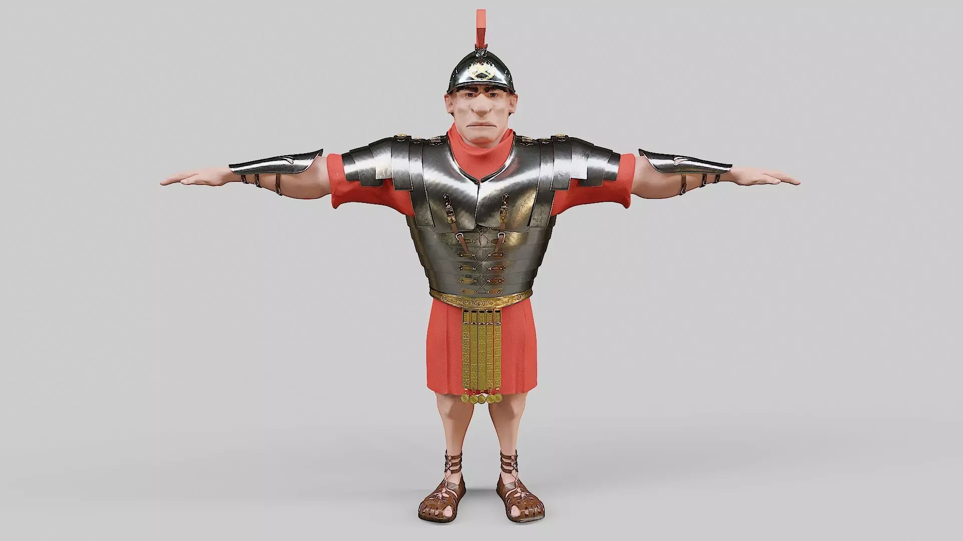 Roman Solider Stylized Character 3D model_0