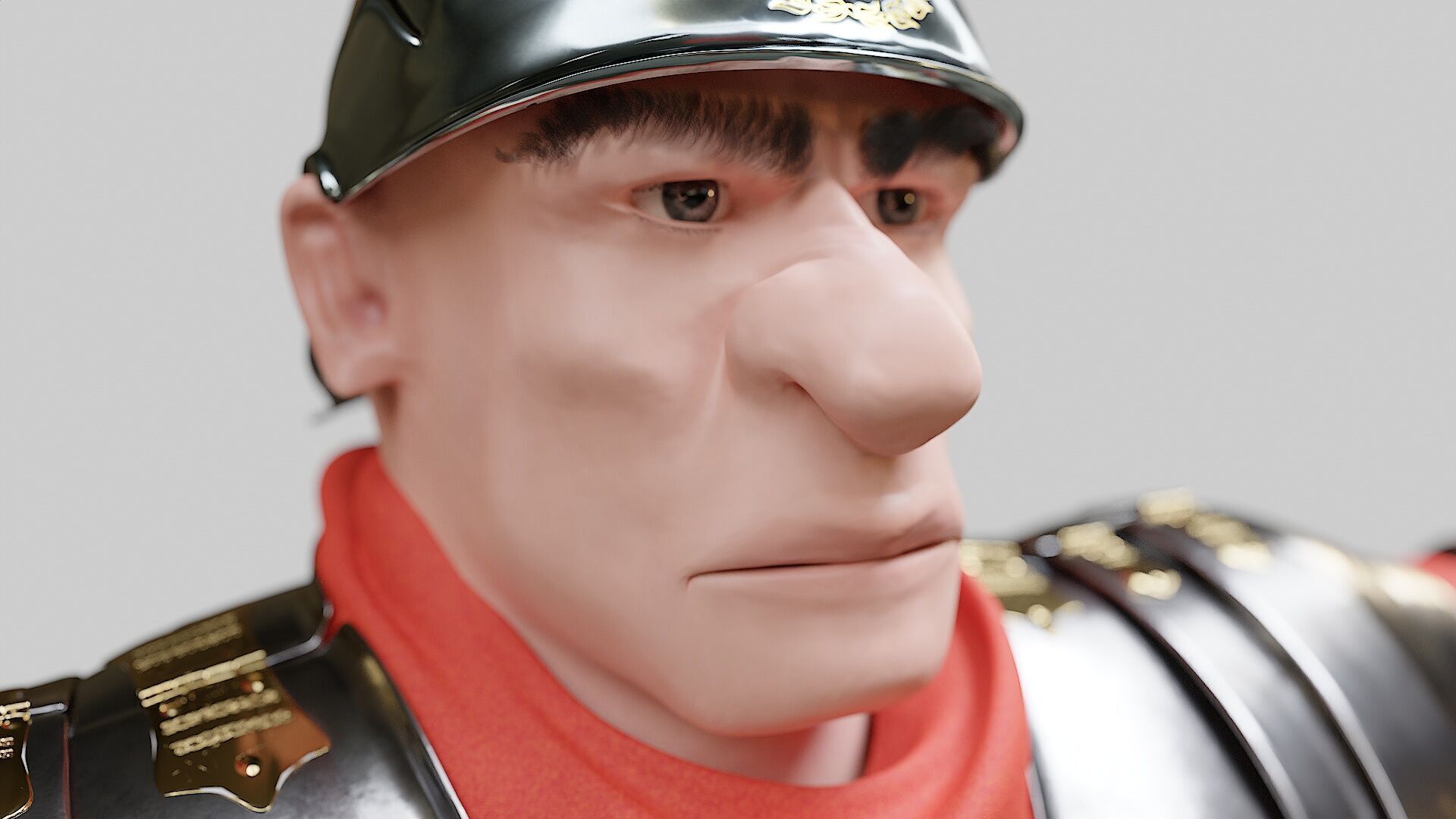 Roman Solider Stylized Character 3D model_11
