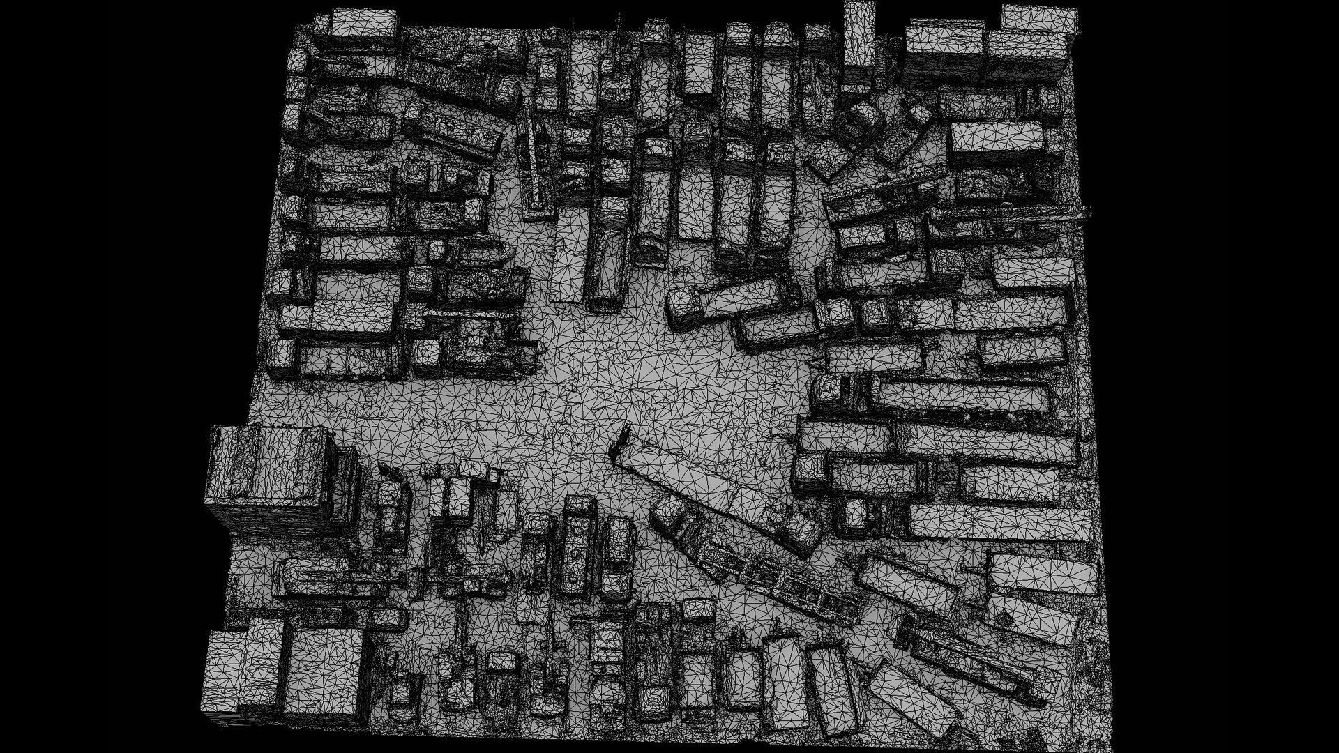 trucks machinery vehicles factory storage parking scan Low-poly 3D model_9