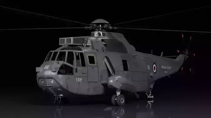 Westland Sea King ASaC7 Royal Navy 3D model Westland Sea King ASaC7 Royal Navy 3D model