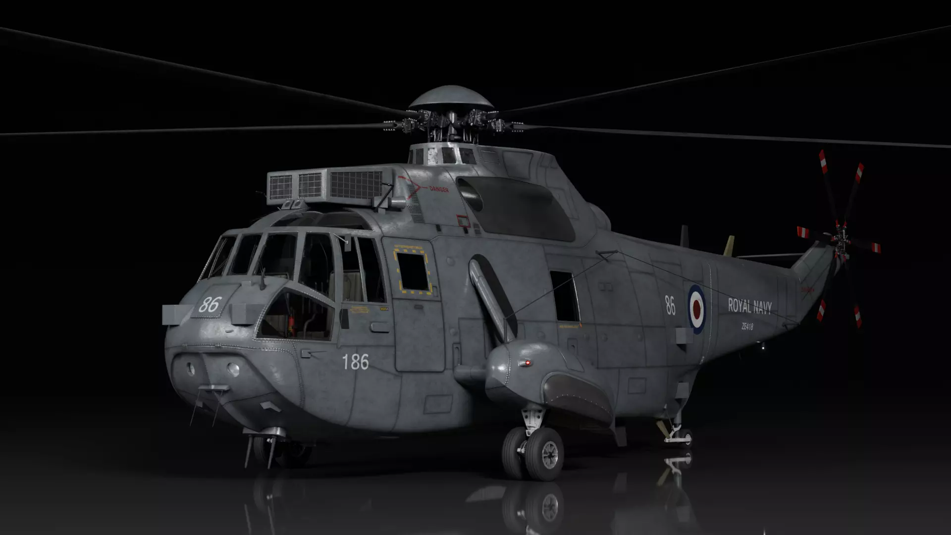 Westland Sea King ASaC7 Royal Navy 3D model_0