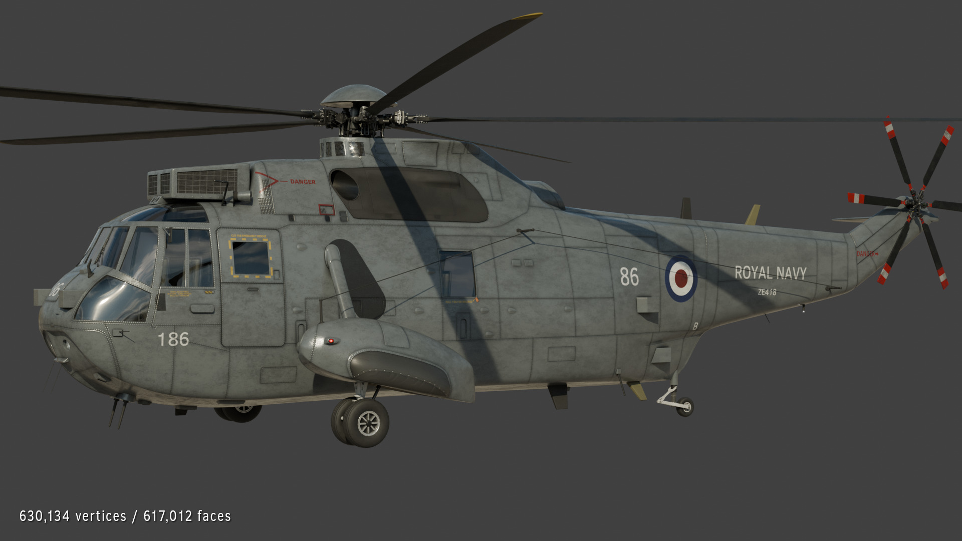 Westland Sea King ASaC7 Royal Navy 3D model_8