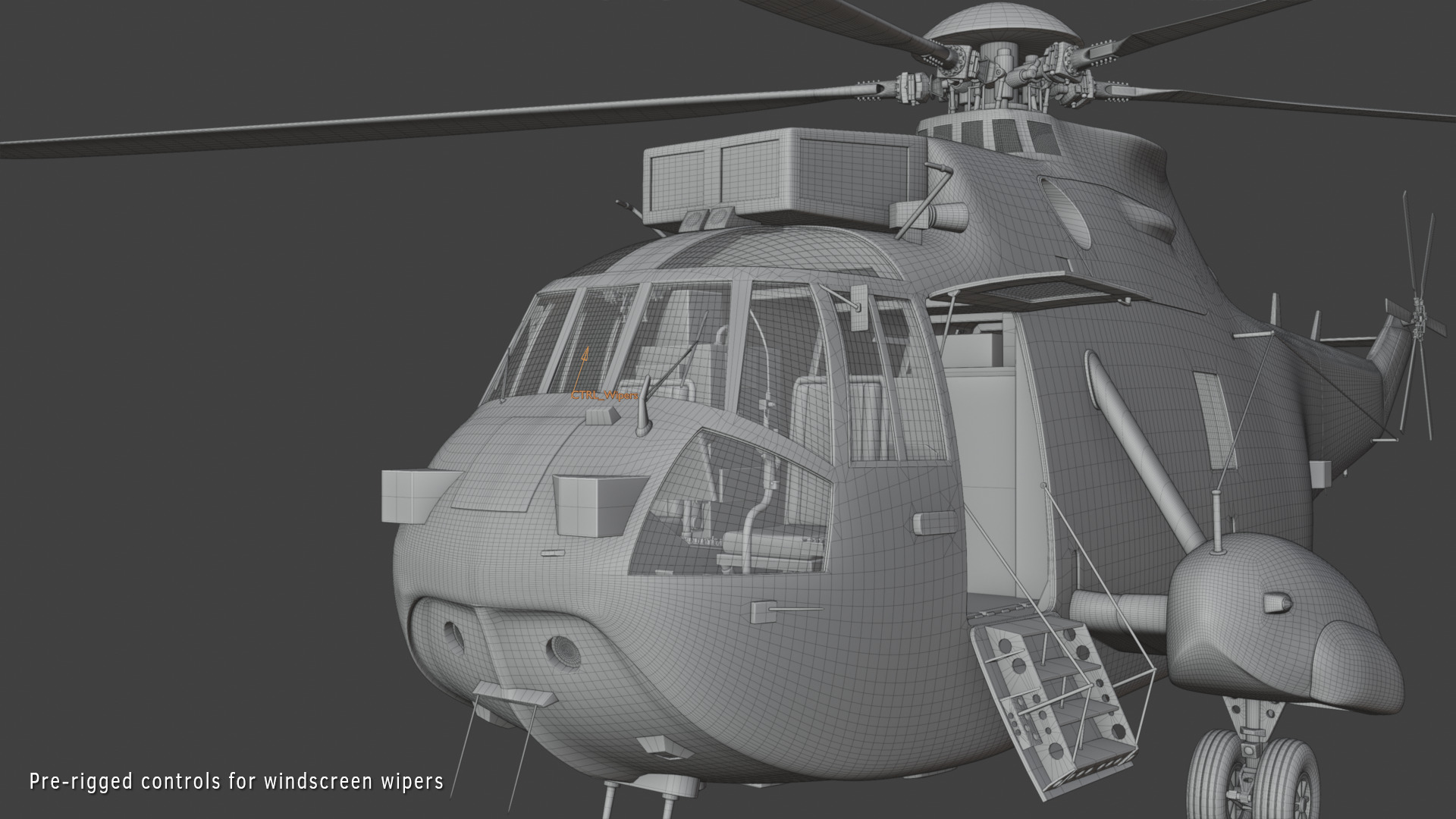 Westland Sea King ASaC7 Royal Navy 3D model_13