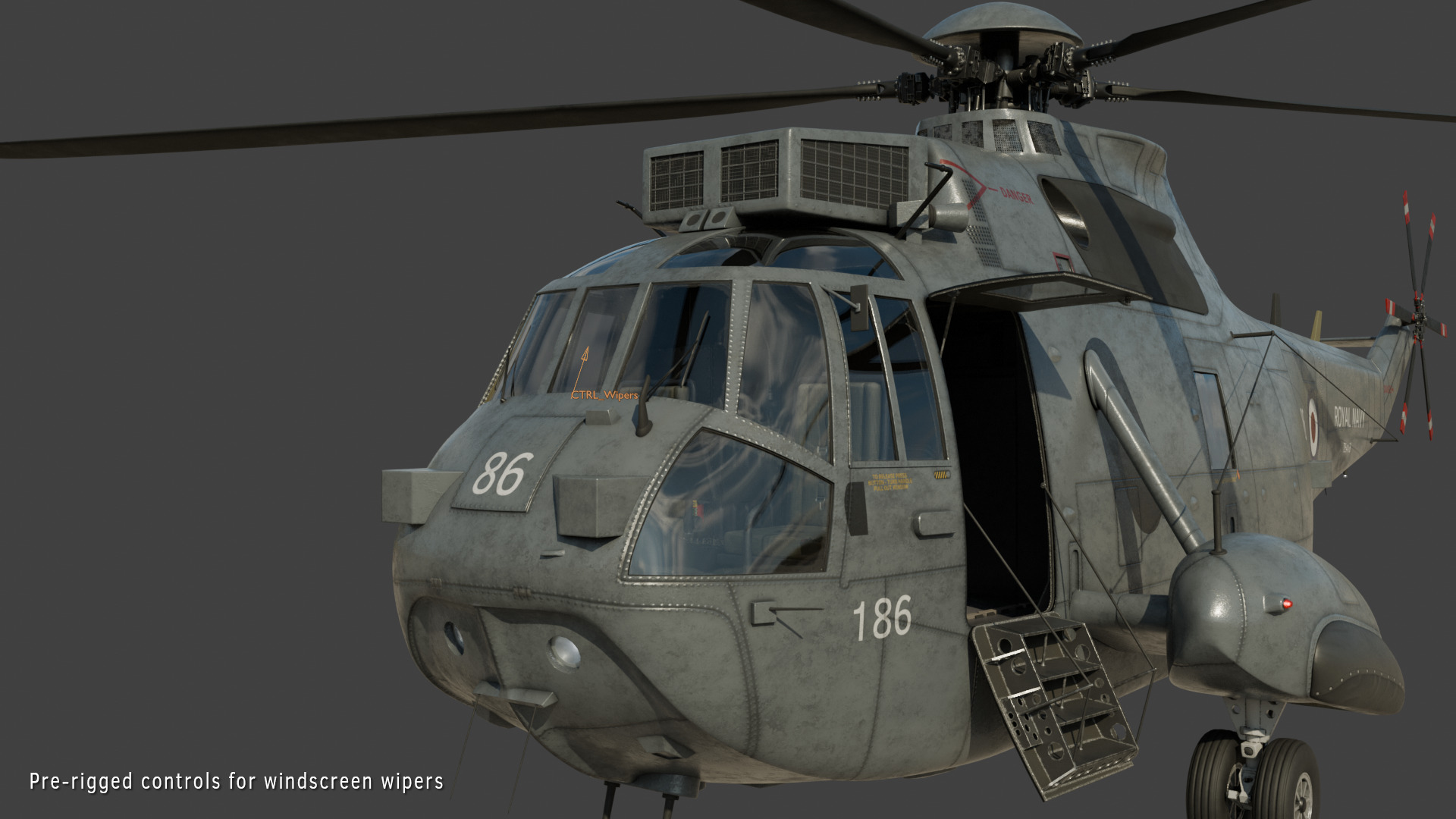 Westland Sea King ASaC7 Royal Navy 3D model_14