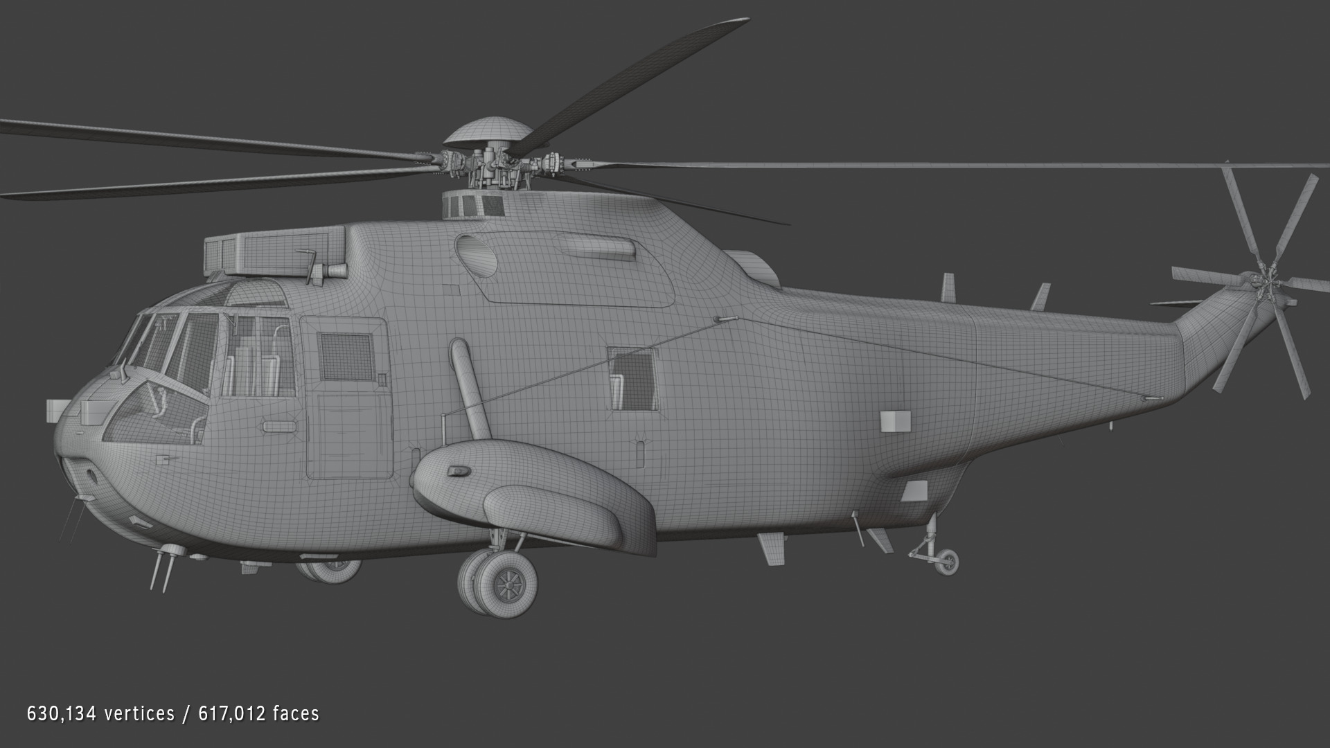 Westland Sea King ASaC7 Royal Navy 3D model_7