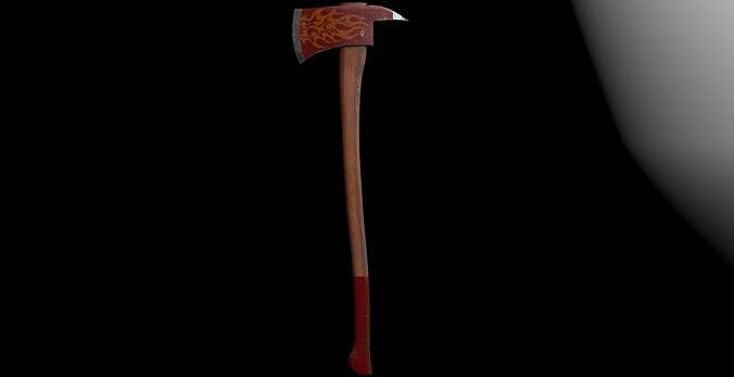 Fire Axe game ready  Low-poly 3D model