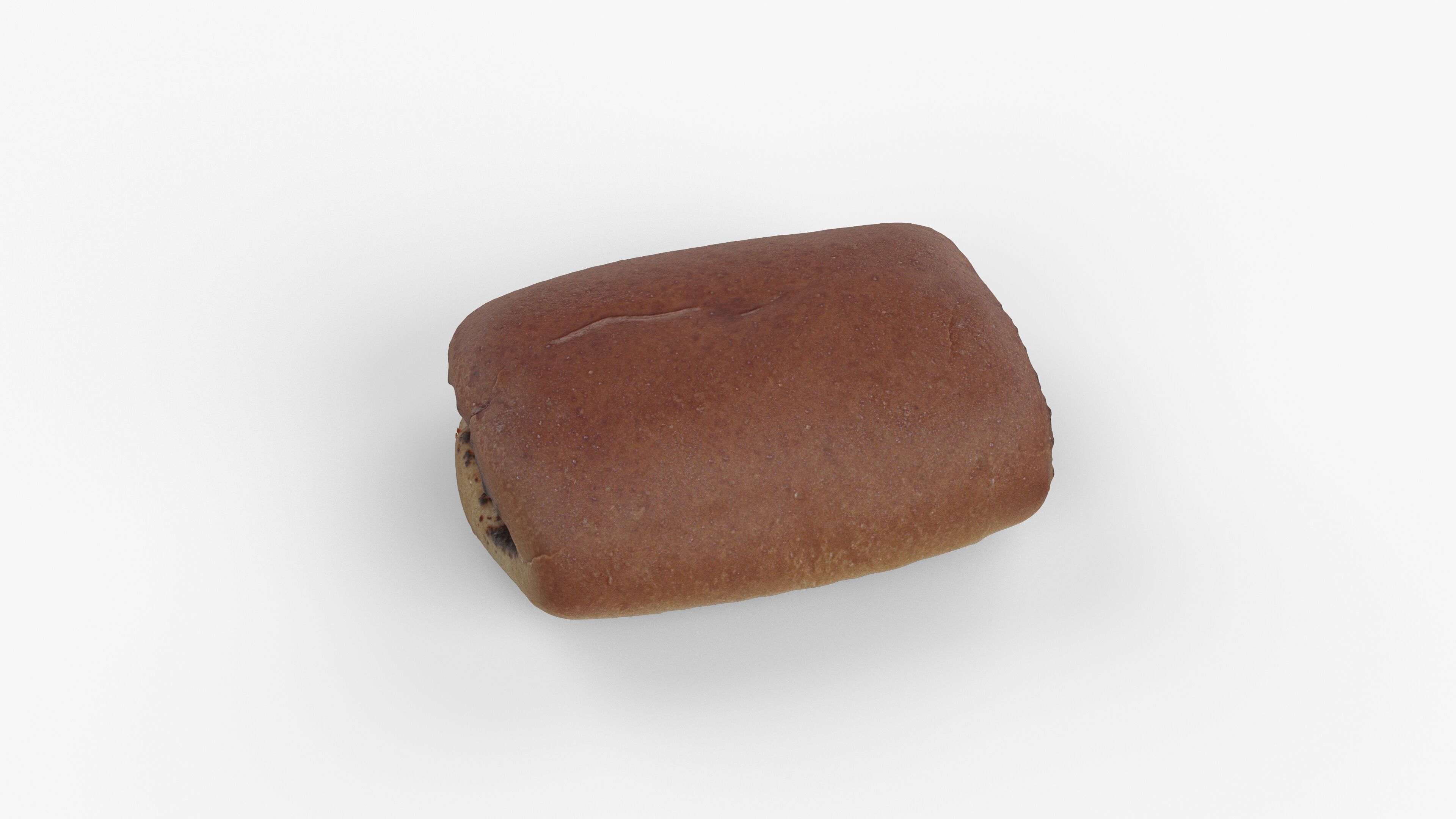 Photorealistic 3D scan of sweet bun Low-poly 3D model_5