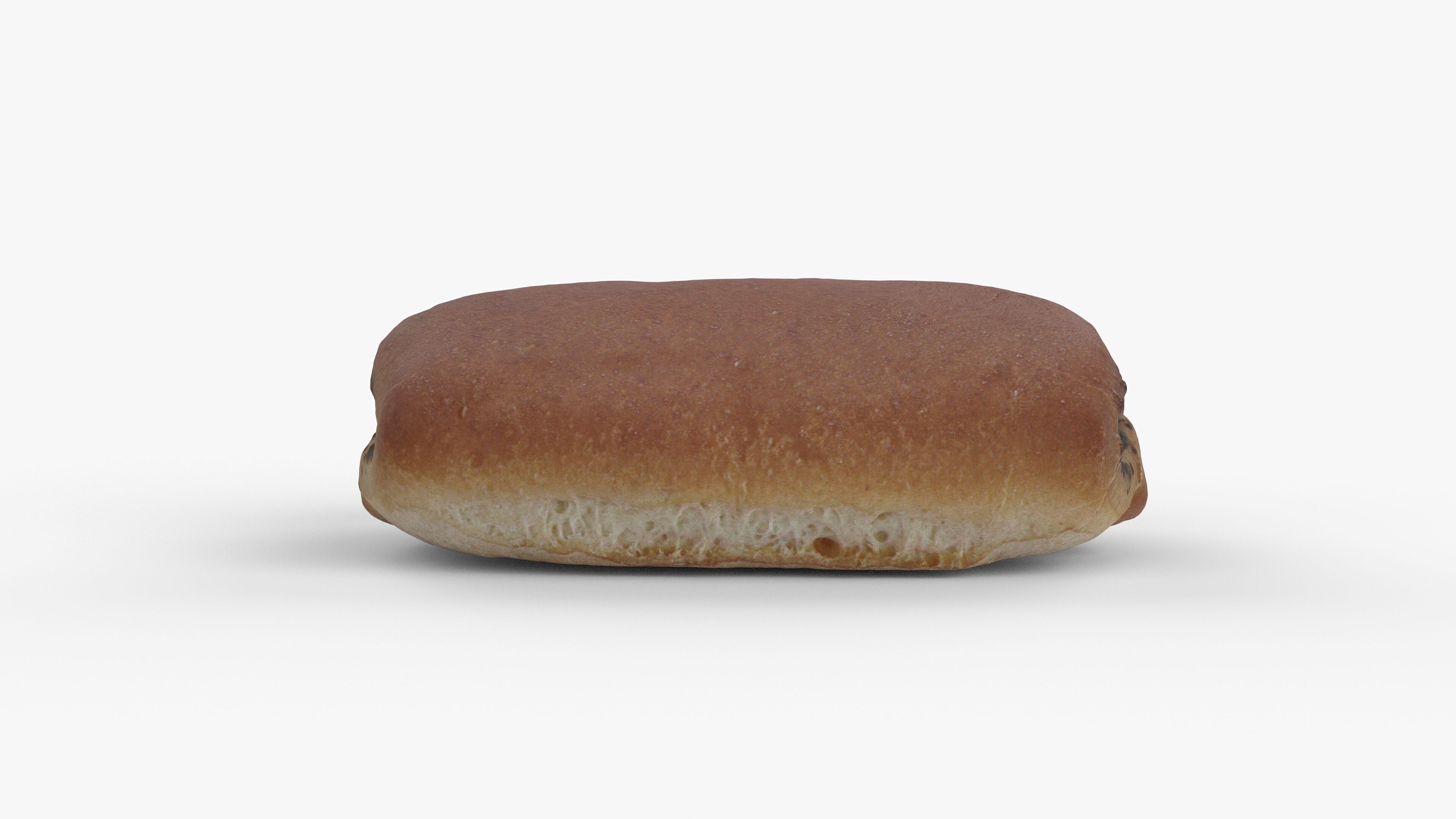 Photorealistic 3D scan of sweet bun Low-poly 3D model_7