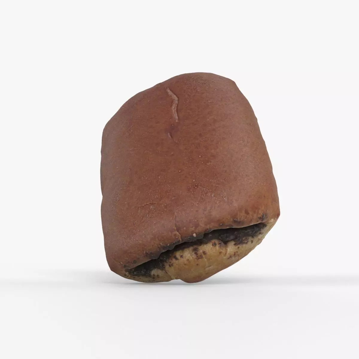 Photorealistic 3D scan of sweet bun Low-poly 3D model_0
