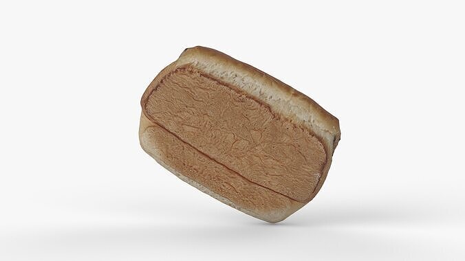 Photorealistic 3D scan of sweet bun Low-poly 3D model 2