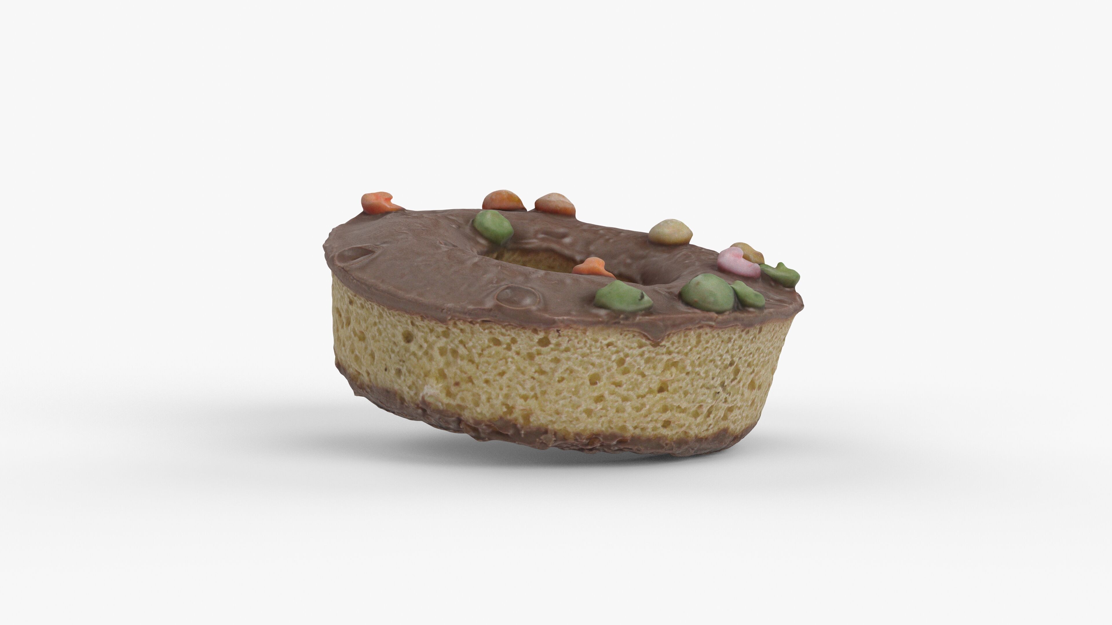 Photorealistic 3D scan of donut Low-poly 3D model_2