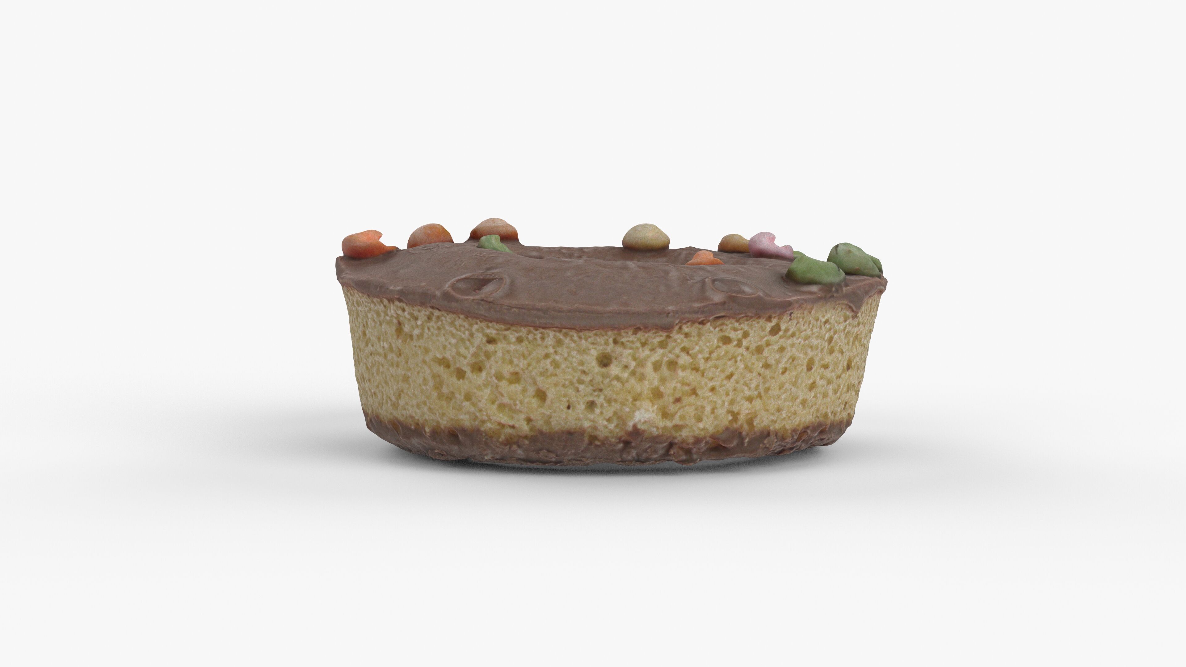 Photorealistic 3D scan of donut Low-poly 3D model_4