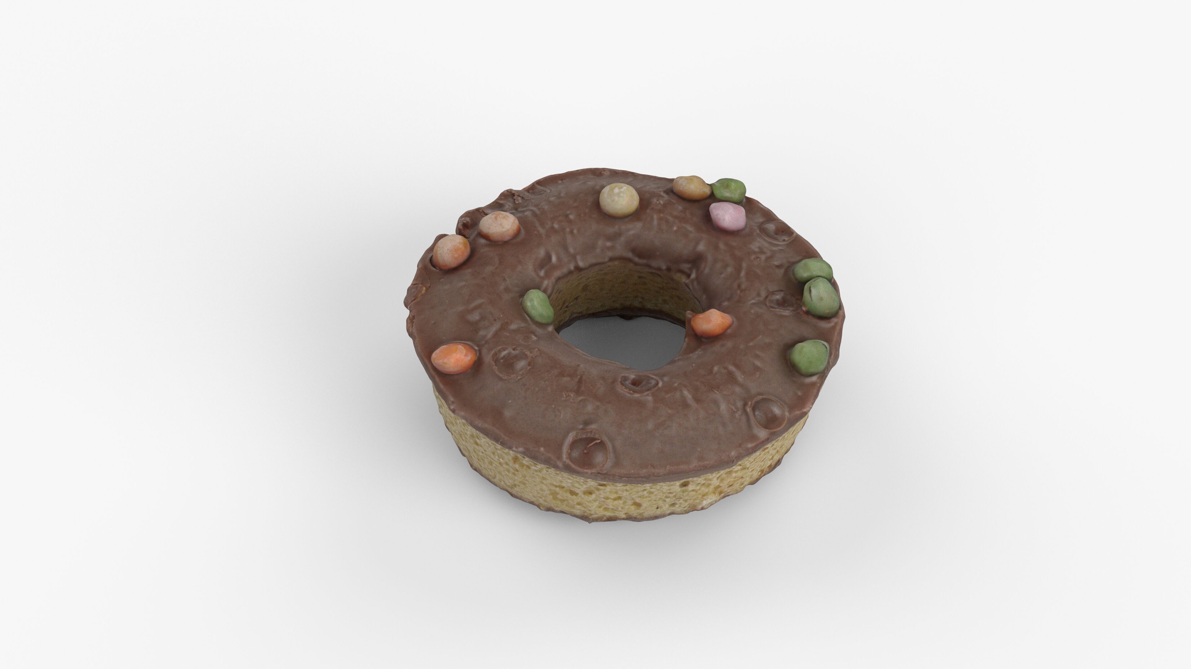 Photorealistic 3D scan of donut Low-poly 3D model_6
