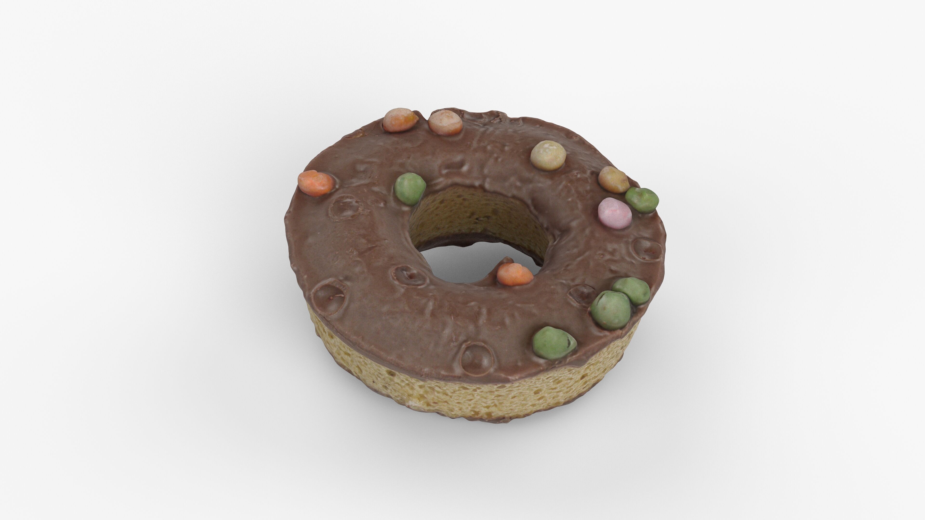 Photorealistic 3D scan of donut Low-poly 3D model_10