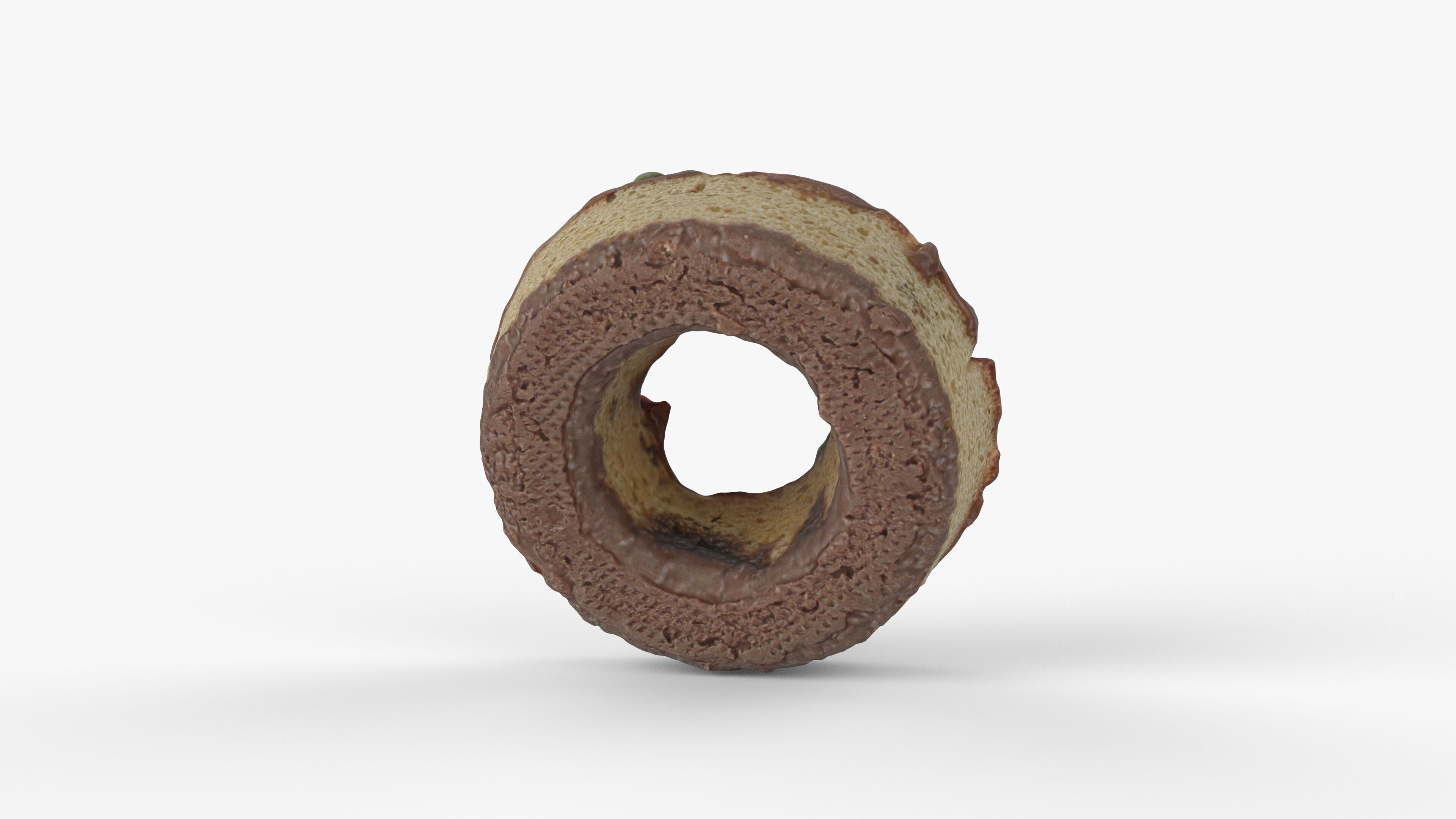 Photorealistic 3D scan of donut Low-poly 3D model_5