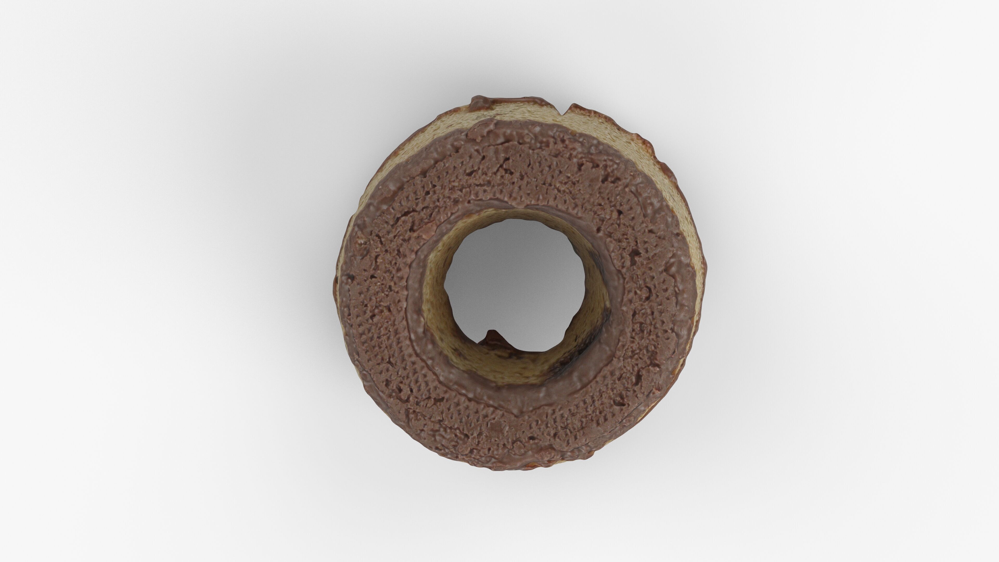 Photorealistic 3D scan of donut Low-poly 3D model_8
