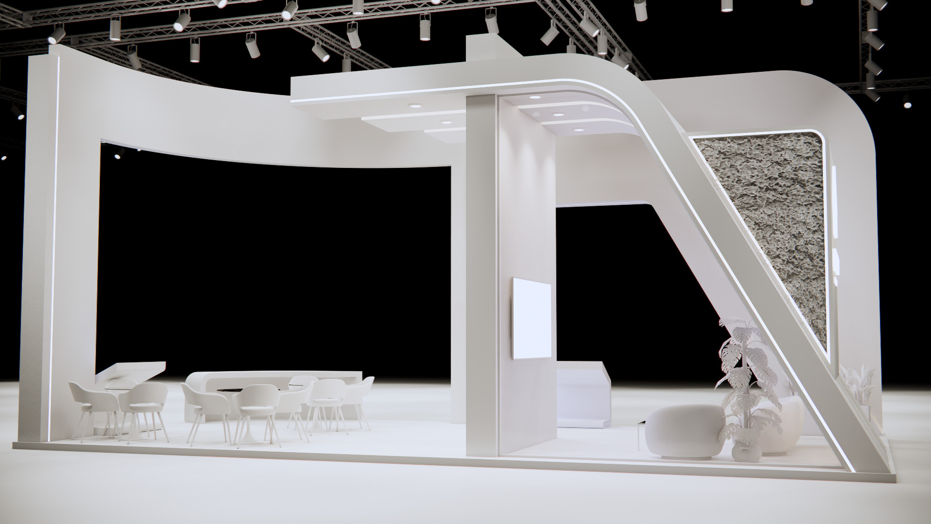 Booth Exhibition Stand Stall 12m x 6m render ready 3D model  3D model_16