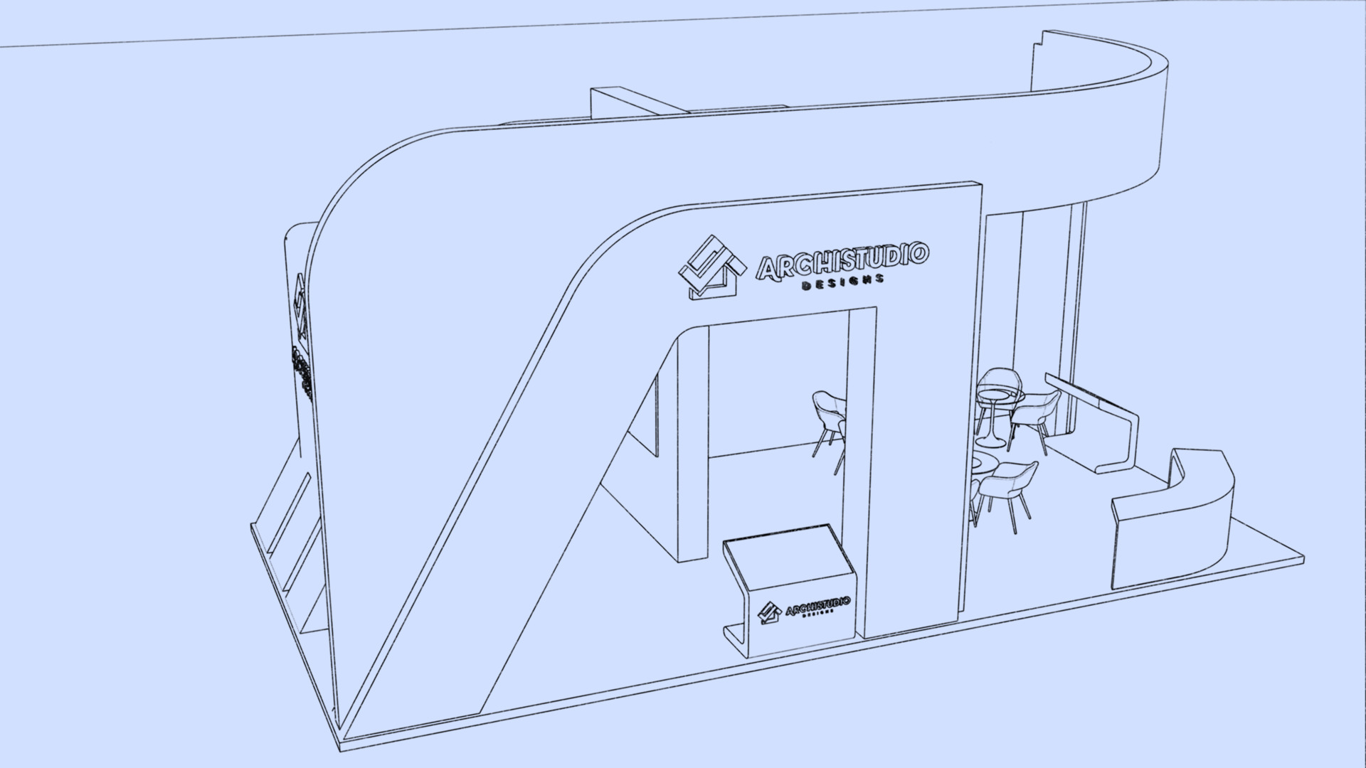 Booth Exhibition Stand Stall 12m x 6m render ready 3D model  3D model_24