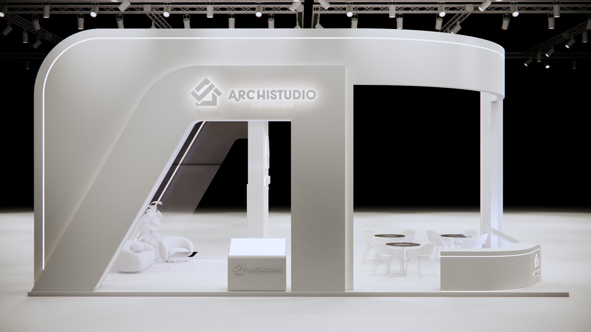 Booth Exhibition Stand Stall 12m x 6m render ready 3D model  3D model_13