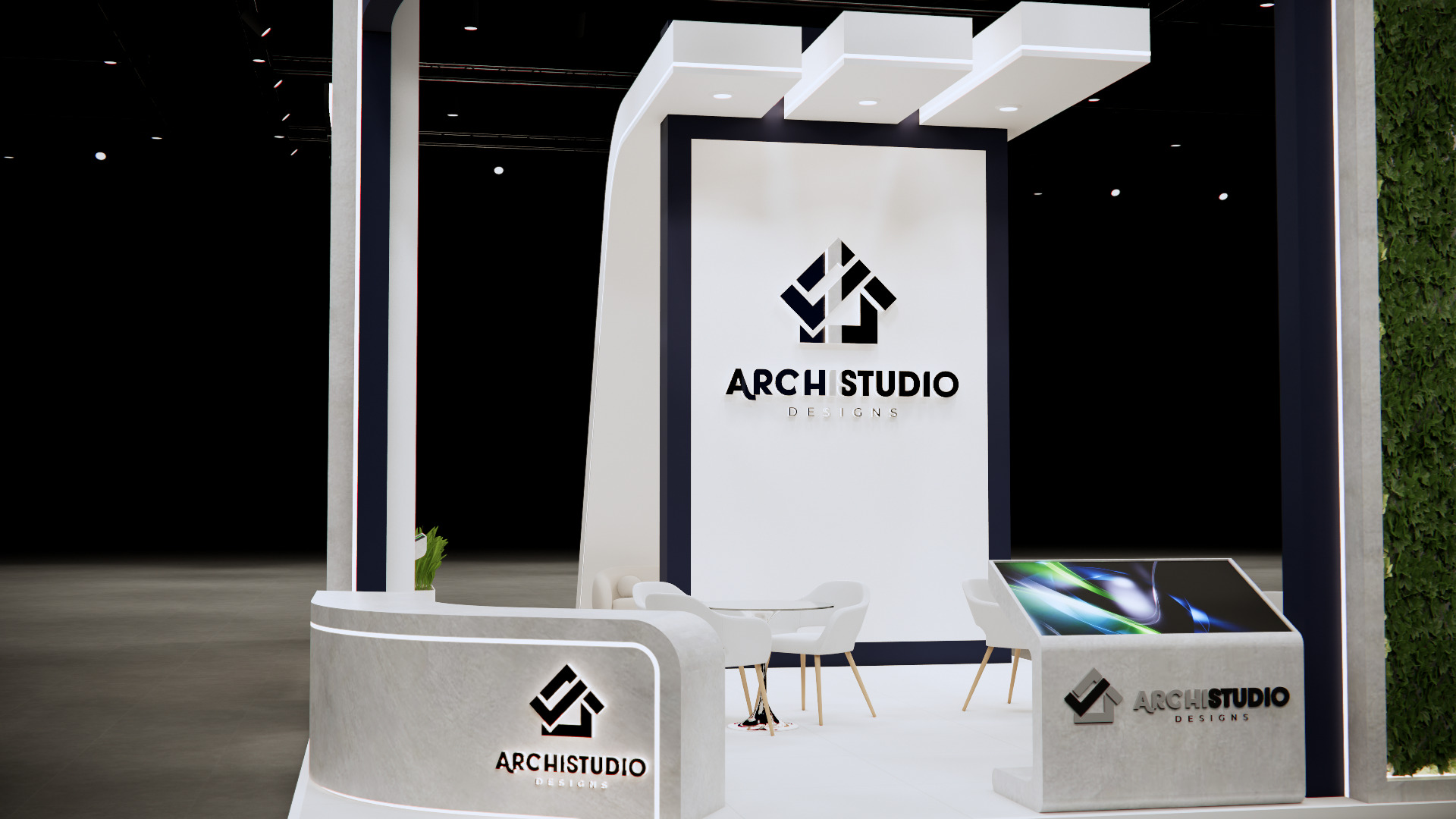 Booth Exhibition Stand Stall 12m x 6m render ready 3D model  3D model_10