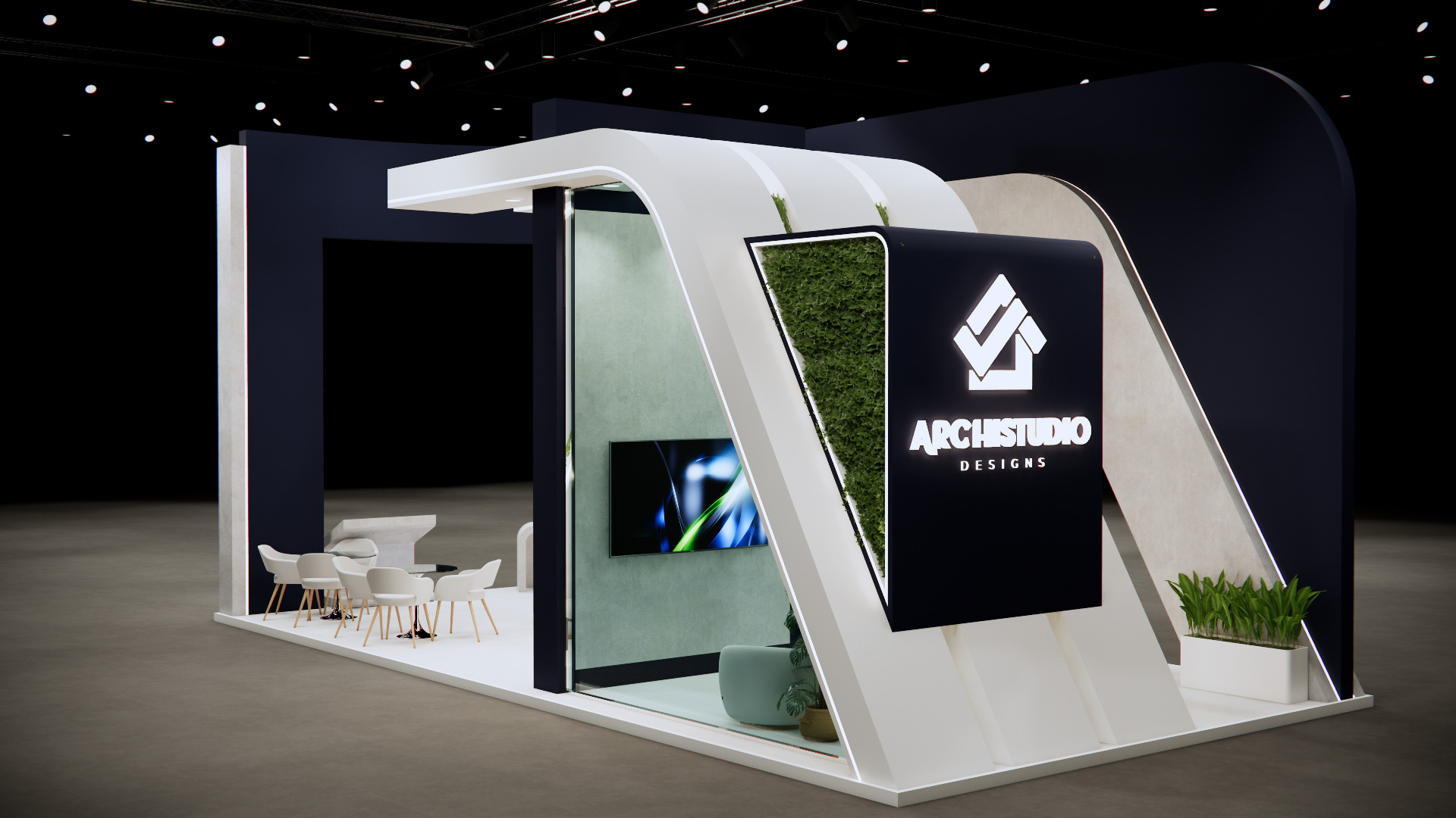 Booth Exhibition Stand Stall 12m x 6m render ready 3D model  3D model_3
